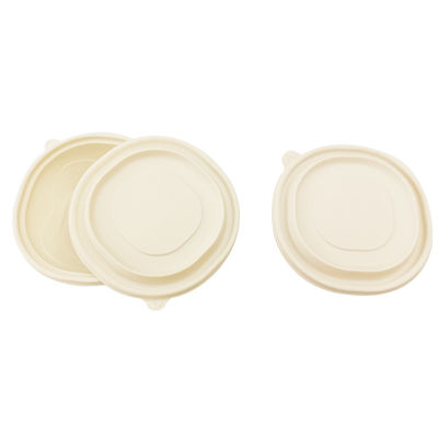 Màu sắc tự nhiên hộp ăn trưa dùng một lần Biodegradable Corn Starch Bowl Đồ xách chống rò rỉ