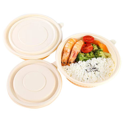 Màu sắc tự nhiên hộp ăn trưa dùng một lần Biodegradable Corn Starch Bowl Đồ xách chống rò rỉ