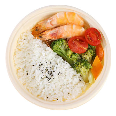 Màu sắc tự nhiên hộp ăn trưa dùng một lần Biodegradable Corn Starch Bowl Đồ xách chống rò rỉ