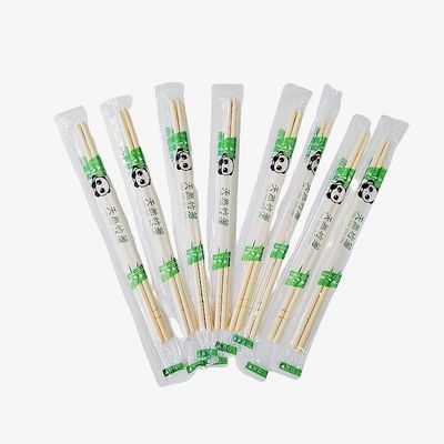 Màu tự nhiên OPP Bao bì tre tròn dùng một lần đũa tùy chỉnh đũa ăn một lần Eco thân thiện Biodegradable