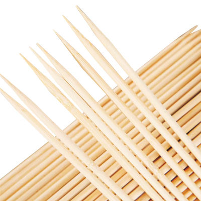 Dễ dàng làm sạch Bamboo Skewers một lần sử dụng Màu sắc tự nhiên Với bao bì tùy chỉnh