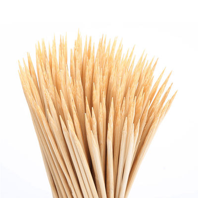 Bánh sưởi tròn Bamboo Stick 4.0 Width Bbq Bamboo Skewers Biodegradable