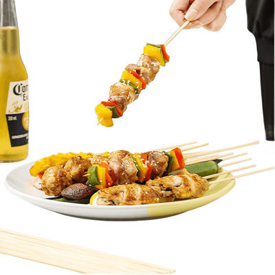 Non Stick Một lần dùng cho nướng Bamboo Sticks bền và nhẹ Độ dài 12cm
