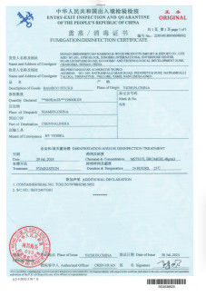 Trung Quốc Hunan Shengheyuan Bamboo And Wood Products Import And Export Co., Ltd. Chứng chỉ